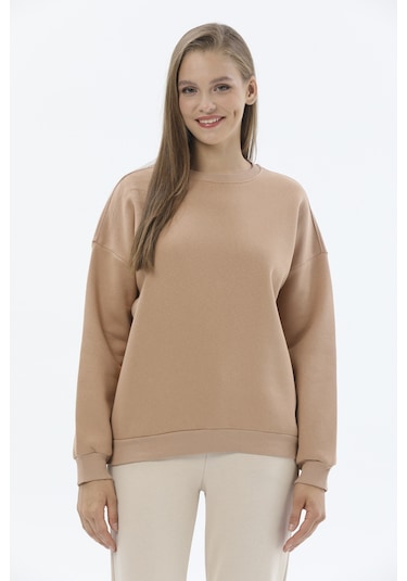 First Company Kadın Sweatshirt 2424bs130836 Kahve