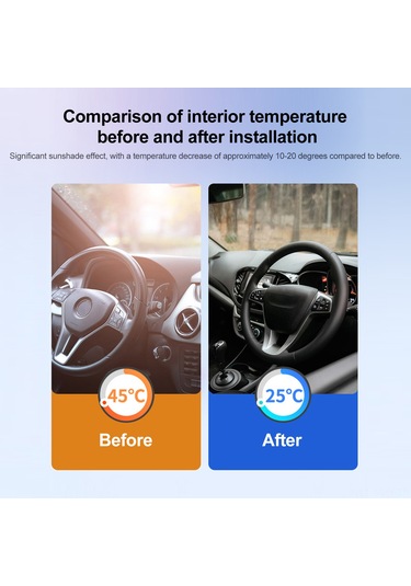 Monyee Araç Cam Güneş Engelleyici - Titanyum Gümüş Büyük Boy, Isı Ve Uv Koruyucu, Kolay Kurulum, Katlanabilir Tasarım
