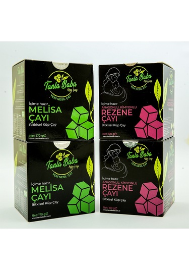 Melisa Çayı 2 Paket ve Anasonlu Kimyonlu Rezene Çayı 2 Paket 4'lü