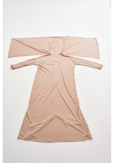 Sallı Fermuarlı Pratik Namaz Elbısesı Vızon Vizon