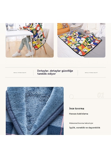 Ofis Öğle Yemeği Molası Yorgan Şal Battaniye 100 140-gri Ve Beyaz