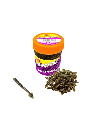 Silikon Kurt Balık Yemi - Kokulu - H Tail - Kahve - Power Bait 9958