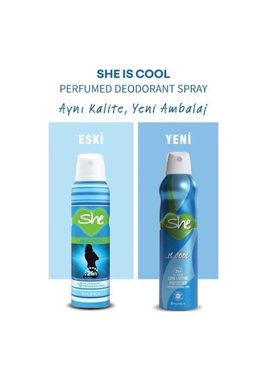 She is Cool Kadın Sprey Deodorant 150 ML