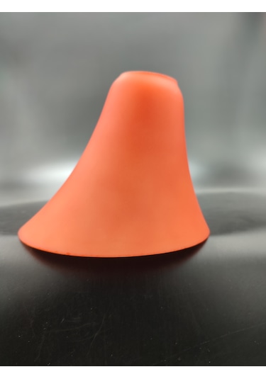 Küçük Avize Camı.turuncu Renkte.hakiki Opalin.mum Ampule Göre . Mat Turuncu