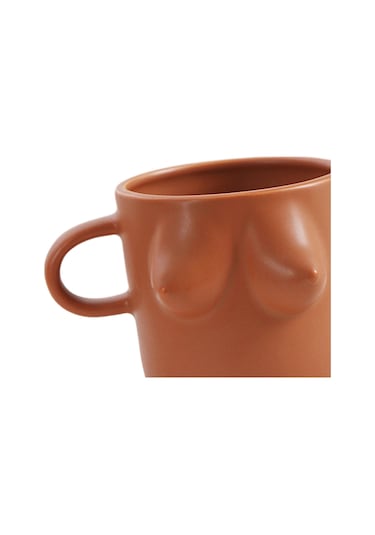 Suntek Kadın Vücut Sanatı Seramik Su Bardağı 300ml Su