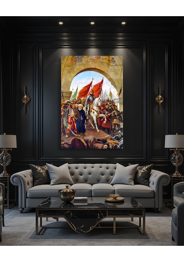 Fatih Sultan Mehmet İstanbul Un Fethi Cam Tablo