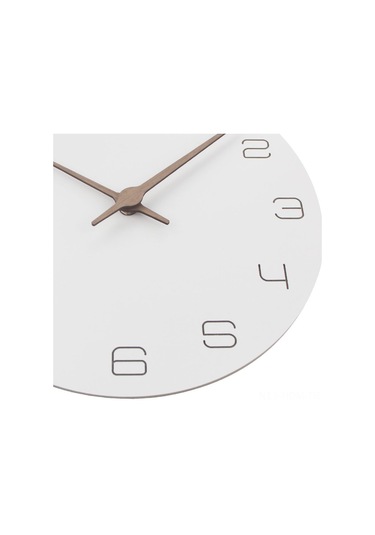 Suofeng Ev İçin Ahşap Desenli Sessiz Quartz Saat - Duvar Takımı -简约 Tasarım - 29 Cm Beyaz - Ev Dekorasyonu Zaman Yöneticisi Beyaz