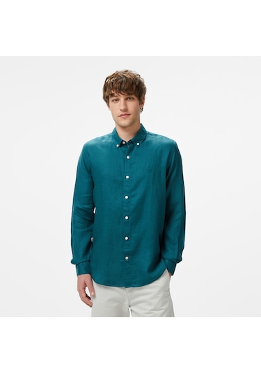 Nautica Erkek Yeşil Classic Fit Gömlek Düz W55101t Yeşil