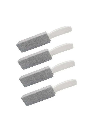 Besthome1 4'lü Kumaş Temizleme Taşı - Isı Dayanıklı Taş Ve Pp Kolu İle Yumuşak Temizleme Gri Gri