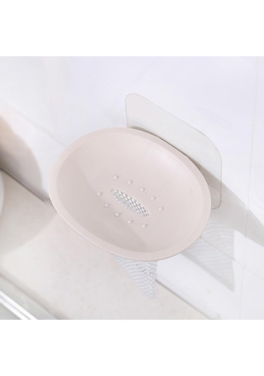 Sabun Tepsisi Güçlü Plaka Ev Boşaltma Duş Kutusu Lavabo Duvara Sabitlenmiş Vantuz Banyo Tutucu