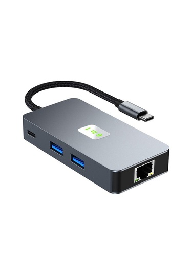 Venturemart 6sı 1 Arada Usb C Hub Usb 3.2 Tip C Hub Gigabit+usb3.2 10gbps +4k/60hz Hd+pd100w Hızlı Şa
