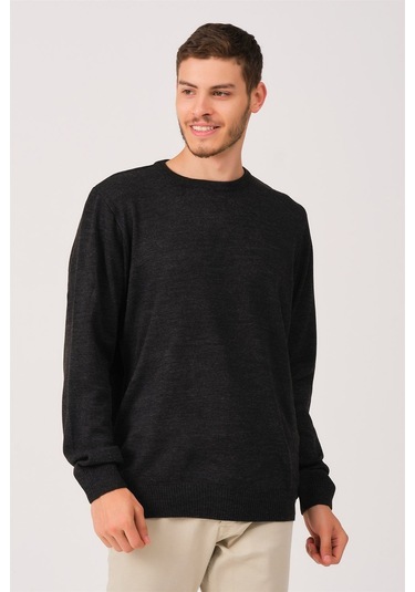 V0091 Dewberry Erkek Battal Oversıze Kazak-antrasit Antrasit