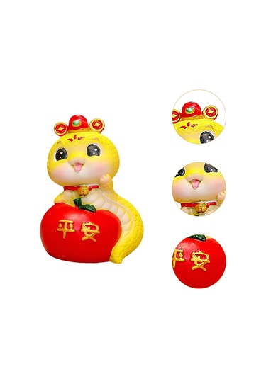 Homyl Yılan Heykelciği Çin Yeni Yılı 4,8-cm-x-4,8-cm-x-7-cm