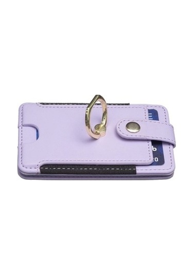 Trendooze Linjinxu Bfk03 Metal Halka Kart Çantası Cep Telefonu Sticker Mor Diğer