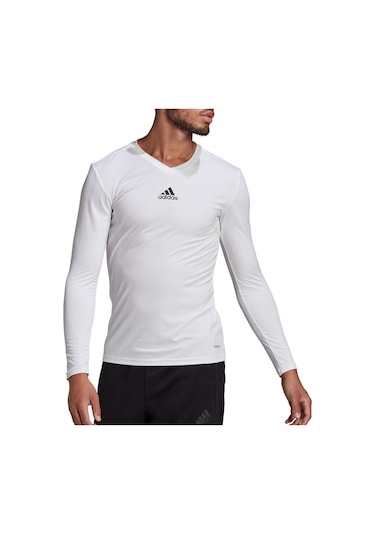 Adidas Team Base Tee Erkek Futbol Uzın Kollu Antrenman Tişörtü Gn5676 Beyaz