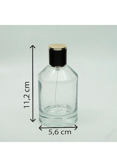 Parfüm Şişesi 100 Ml 3 Adet Silindir Kubbeli Model Kolay Kapama