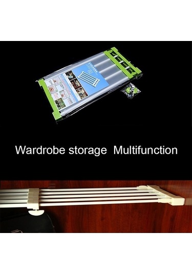 Tongxida Gardırop Depolama Katmanlı Baffle Dolap Raf Yurt Bölme Dolap Bölme Levhası, Genişlik: 24cm, Esneme Aralığı: 38-55cm Diğer