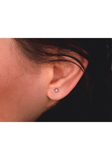 Sirius F Renk 0.12 Karat Pırlanta Tektaş Küpe 0804E0022