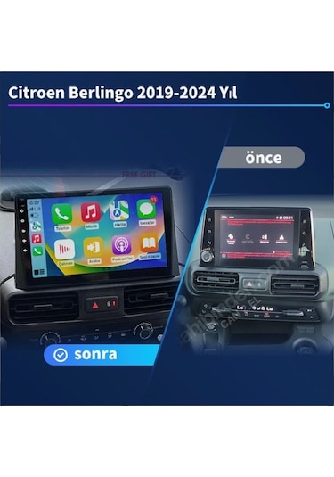 Citroen Berlingo 2019+ Müller 4-64 Profesyonel Oem Multimedya 9"