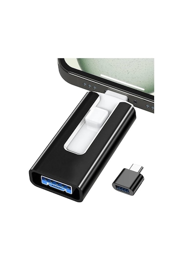 Boatshop1 128gb Black Mfi Sertifikalı İphone Uyumlu Fotoğraf Çubuğu Harici Depolama Ve Fotoğraf Yedekleme İpad Uyumlu Usb Flash Sürücü