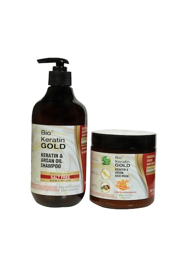 True Beauty Argan&Keratin Tuzsuz Şampuan 500 ML  + Saç Bakım Maskesi 500 ML