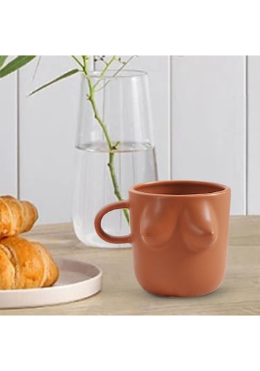 Suntek Kadın Vücut Sanatı Seramik Su Bardağı 300ml Su