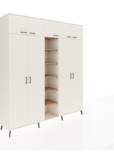 Hyperion Dolap 12 Raflı 9 Kapaklı 2 Askılı 220x44x243 Aytaşı-aytaşı/çam Aytası/atlas Çam