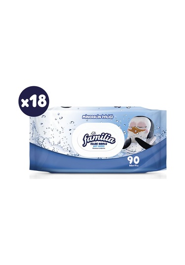 Familia Islak Havlu Mineralli 18x90lı (1620 Yaprak)