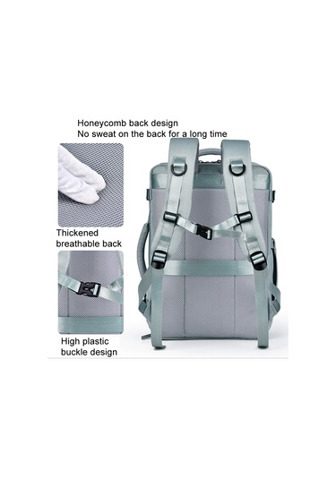 Sones Weıxıer B722 Basit Stil Büyük Kapasiteli Seyahat Çok İşlevli Sırt Çantası Açık Mavi