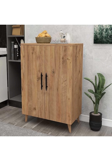 Reyo Home Enda 3 Raflı 2 Kapaklı Çok Amaçlı Dolap Atlantik Çam