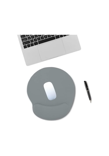 Buz Mavisi Bilek Destekli Ergonomik Jel Kaymaz Taban Mouse Pad