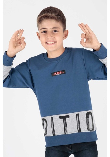 Ahengim Erkek Çocuk Edition Baskılı Trend Sweatshirt Ak15121 001