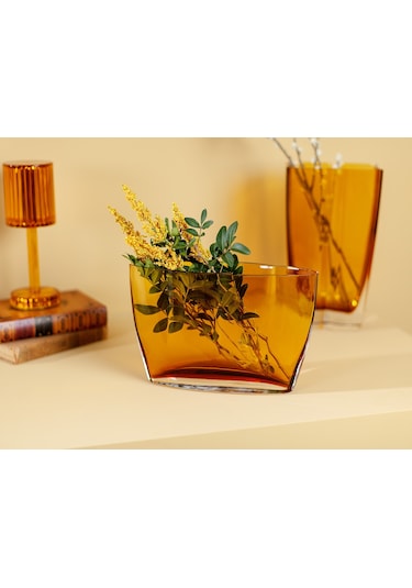Madame Coco Les Orres El Yapımı Cam Vazo 1kvazo0320 28x19 Cm-gold