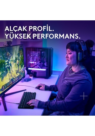 Logitech G515 Tkl Kablolu Düşük Profilli Rgb Aydınlatmalı Ingilizce Oyun Klavyesi, Siyah
