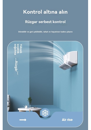 Jian Fan Ön Cam Klimasıön Cam Anti-doğru Da Üfleme Geribilir Ayarlanabilr Rüzgar Önüvara Monte Klimaöncam Montaj Beyaz