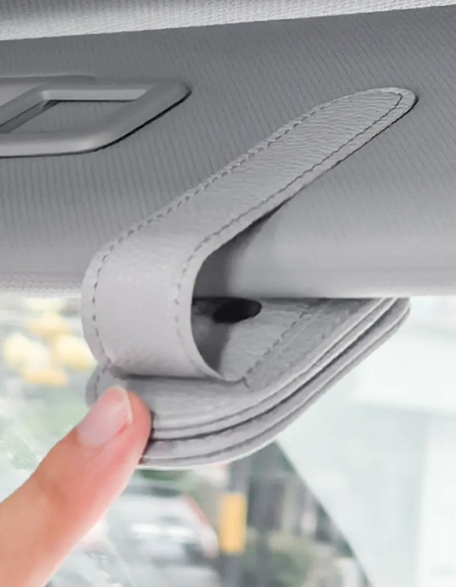 Fluffyshop Araba İçin Gözlük Tutucu, Siperlik Gözlük Askısı 438925381 Gri