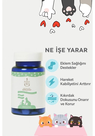 Vitkitty Kediler Ve Köpekler İçin Eklem Sağlığı Destekleyici Tablet 75 Adet