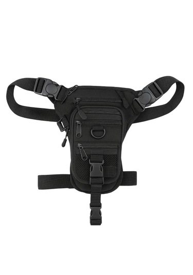 Bel Çantası Bacak Çantası Siyah Özel Bölmeli Tabanca Taşımalı Taktikal Siyah