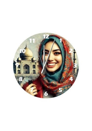 Ti-play Mutluk Ve İnanç 30x30cm Akrilik Dekoratif Modern Duvar Saati ÇOk Renkli