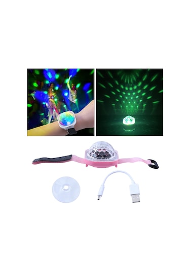 Homyl Yılbaşı Karaoke Pembesi Için Mini Dans Işığı Pembe