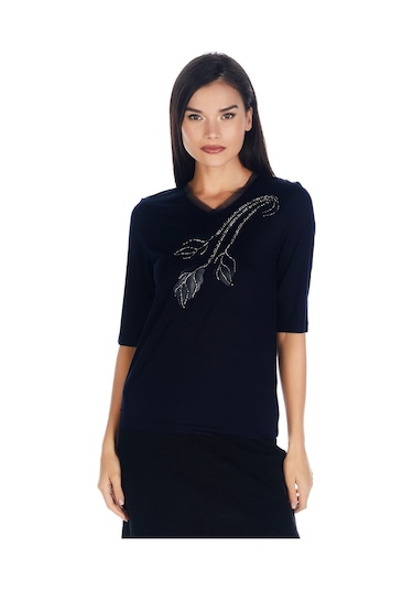ekazak Kadın Lale/tulip Viskoz-lycra T-shirt Bluz 001