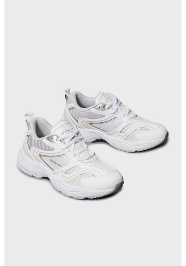 Calvin Klein Bayan Ayakkabı Beyaz-Gümüş