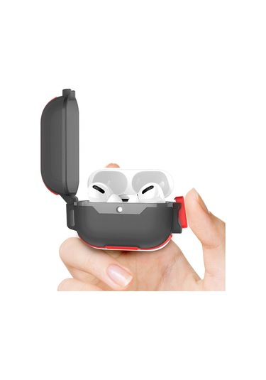 Noktaks Airpods 3. Nesil Uyumlu Kılıf Airbag 34 Darbelere Karşı Dayanıklı Kılıf Kırmızı