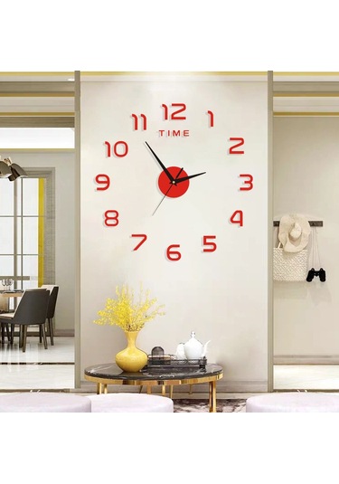 Monyee Akrilik Gecesi Parlayan Sessiz Duvar Saati - Modern Dekoratif Dıy Takımyıldız Desenli 40cm Gümüş Renk Çok Renkli