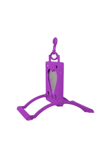 Kalp Şekilli Aynalı Kuş Salıncağı 10 Cm Pembe