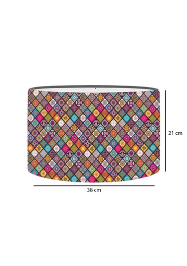 Homing Victoria Çini Desenli Rustik Yedek Lambader Başlığı