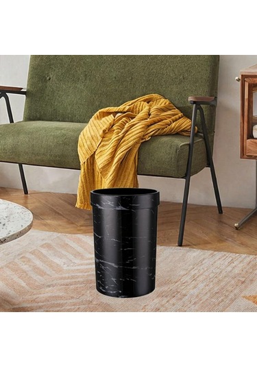 Suntek Çöp Kovası Banyo Oturma Odası 18cmx29.5cm-siyah Siyah