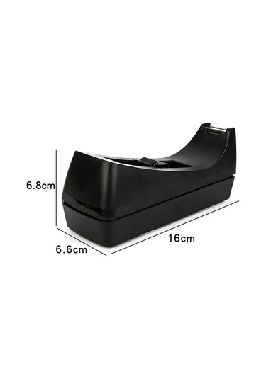 Springsun Scotch Masaüstü Bant Dispenser-kesici, Kaymaz Taban - Ofis/ev/okul/dıy, Siyah