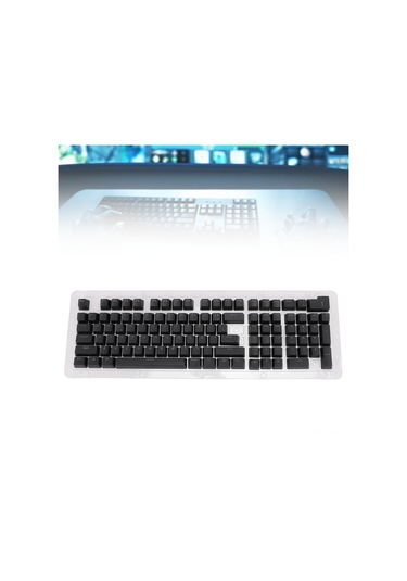 Xindoker 110 Tuşlu Brezilya Portekizcesi Mekanik Klavye Kapakları - Işık Geçirgen Abs Malzeme - 61/64/68/84/87/96/98/100/104/108 Tuşlu Klavyelere Uygun Siyah