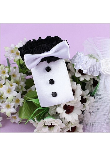 Bir Çift Gelin Ve Damat Elbise Bardakları Dekorasyon Düğün Malzemeleri